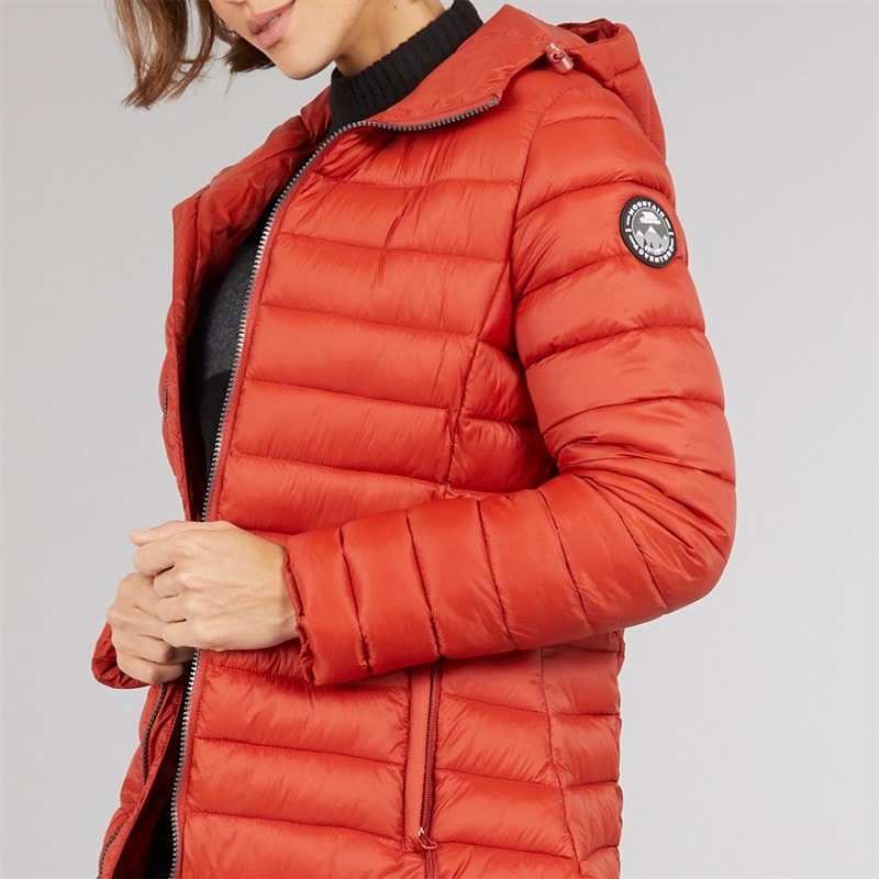 Trespass Dames Briarlea Gevoerde Capuchon Lange Jas Burnt Orange - Afbeelding 3