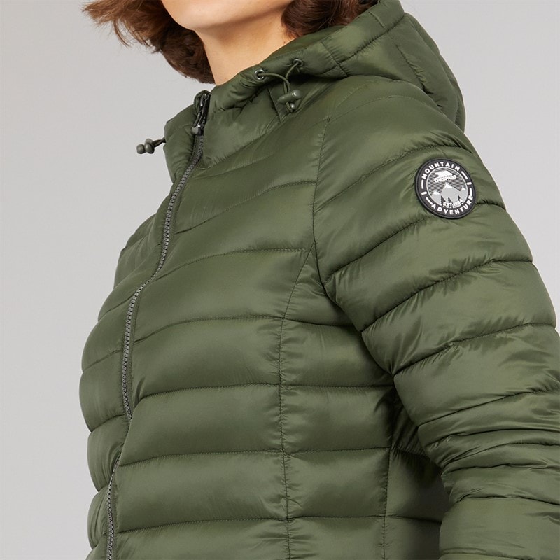 Trespass Dames Briarlea Gevoerde Capuchon Lange Jas Dark Vine - Afbeelding 3