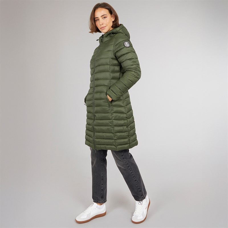Trespass Dames Briarlea Gevoerde Capuchon Lange Jas Dark Vine - Afbeelding 4