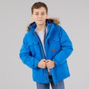 Trespass Parka Imperméable Garçon Upsider Isolée Bleu