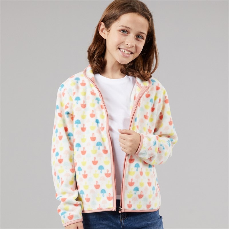 Trespass Mädchen Sibyella Regenschirm Durchgehender Reissverschluss Fleece Multi