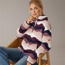 Trespass Dames Clodagh Bergprint 1/2 Rits Fleece Paars