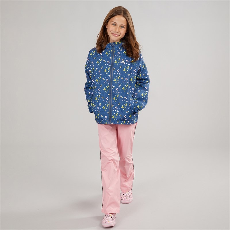 Trespass Mädchen Kinley wasserdichte Jacke und Hose Set Blauton