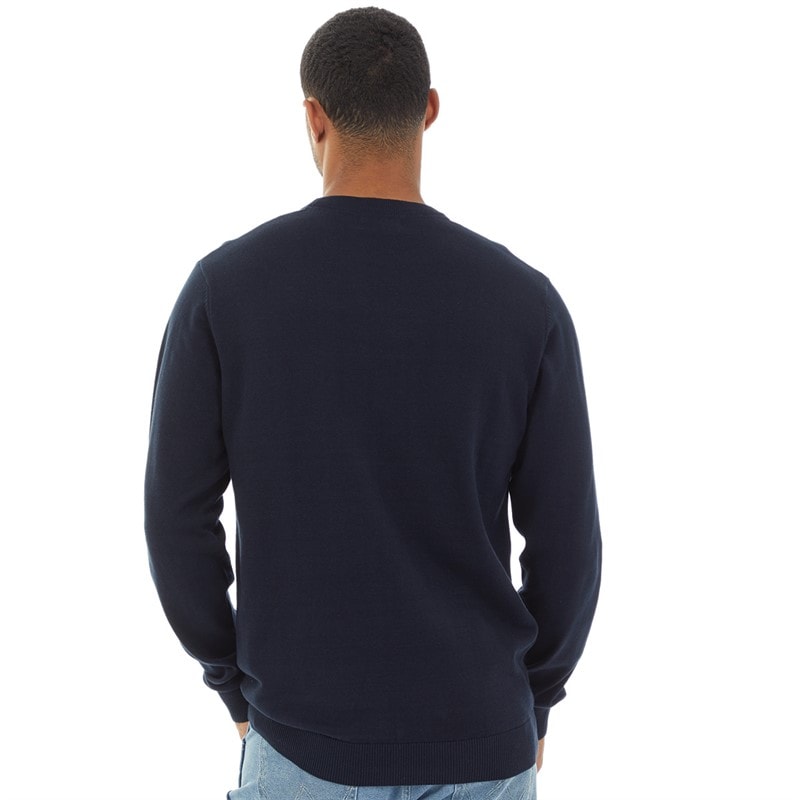 MCS Heren Crew Neck Ellison gebreide trui Donker Saffier - Afbeelding 2