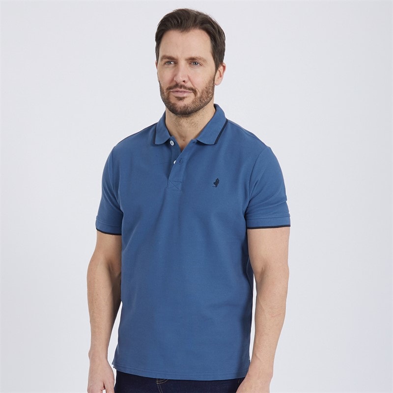 MCS Heren River Polo’s met korte mouwen Blauw - Afbeelding 1