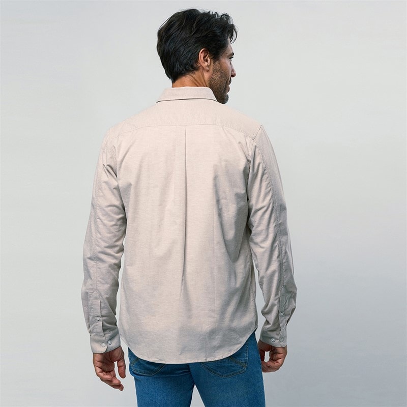 MCS Heren Greg Shirt Silver Mink - Afbeelding 2