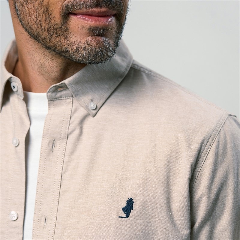 MCS Heren Greg Shirt Silver Mink - Afbeelding 3