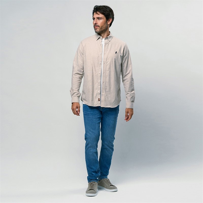 MCS Heren Greg Shirt Silver Mink - Afbeelding 4
