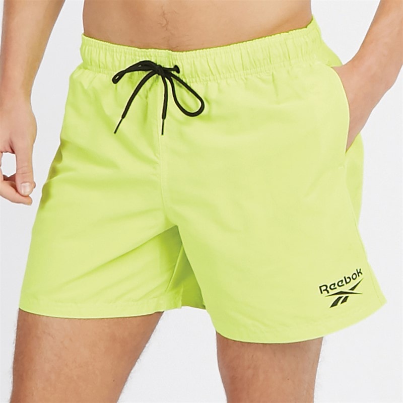 Reebok Heren Yale Zwemshorts Limegroen - Afbeelding 1