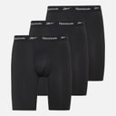 Reebok Herren Hogan Performance Drei-Pack Lange Trunks Schwarz