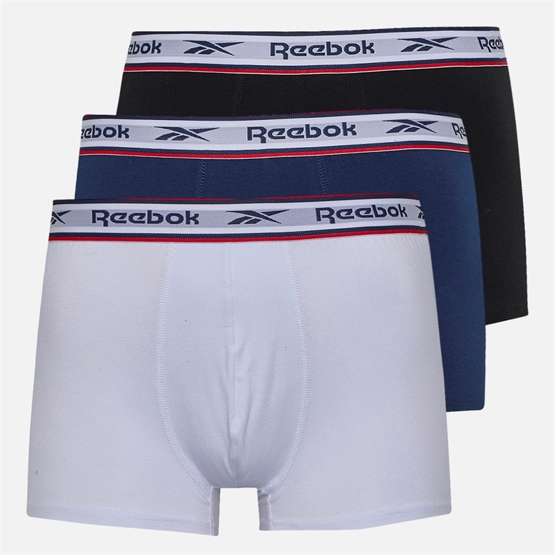 Reebok Heren Barlow Drie Pack Katoenen Slips Zwart/Wit/Navy