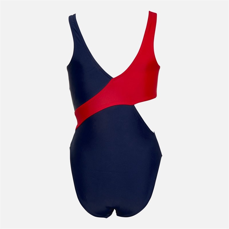 Reebok Damen Ariel Badeanzug Navy/Rot - Bild 2