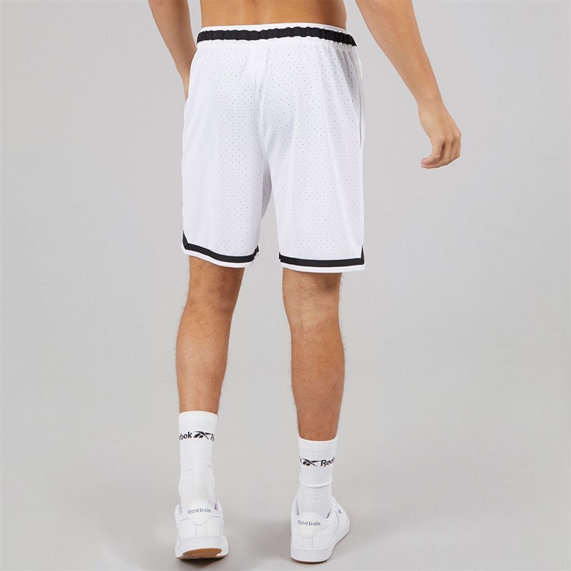 Reebok Heren Reebok Basketbal 7 Inch Transitie Shorts Wit - Afbeelding 3
