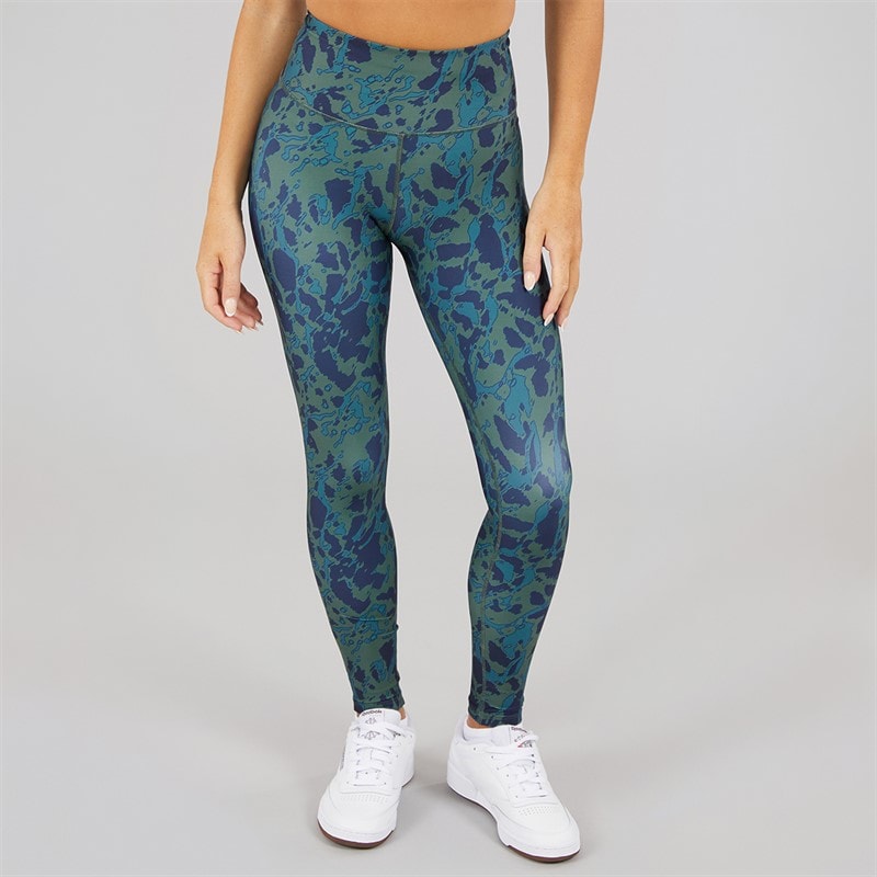 Reebok Dames ID Train AOP Hoge Taille Strakke Leggings Escape Green - Afbeelding 3