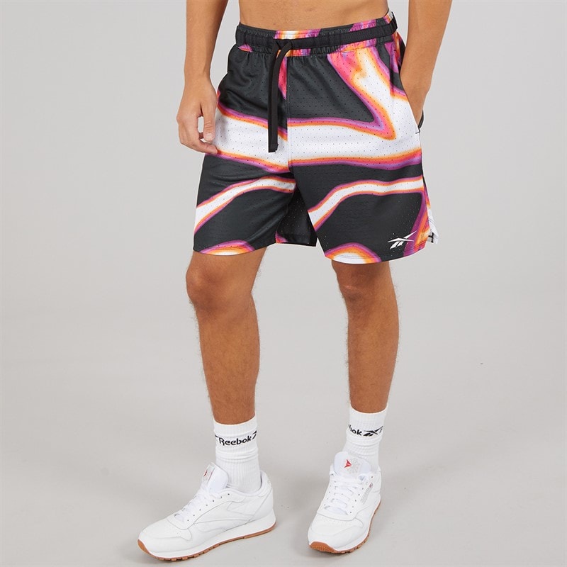 Reebok Herren Reebok Basketball Grafik 7 Zoll Transition Shorts Heat Wave - Bild 2