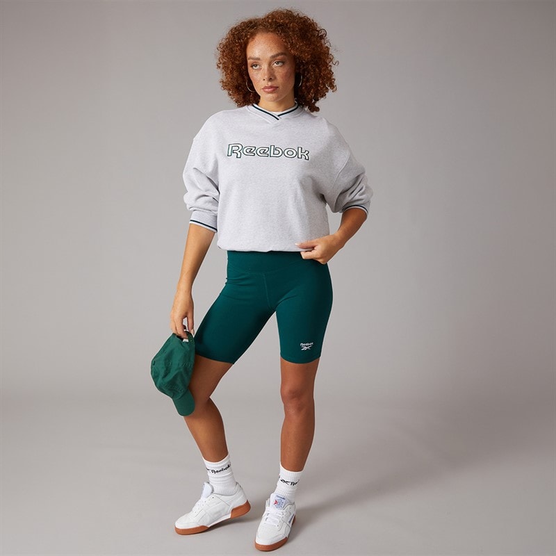 Reebok Bluza z okrągłym dekoltem dla niej kolor Light Grey Heather – zdjęcie  4