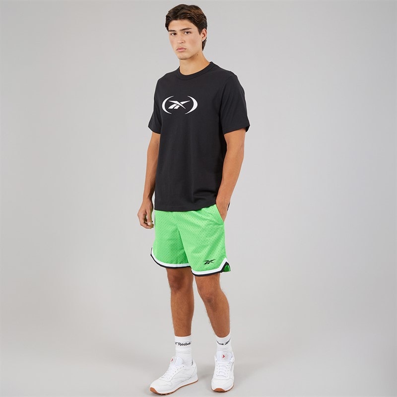 Reebok Shorts de basketball Reebok Transition 7 pouces Homme Solar Lime - Image 4