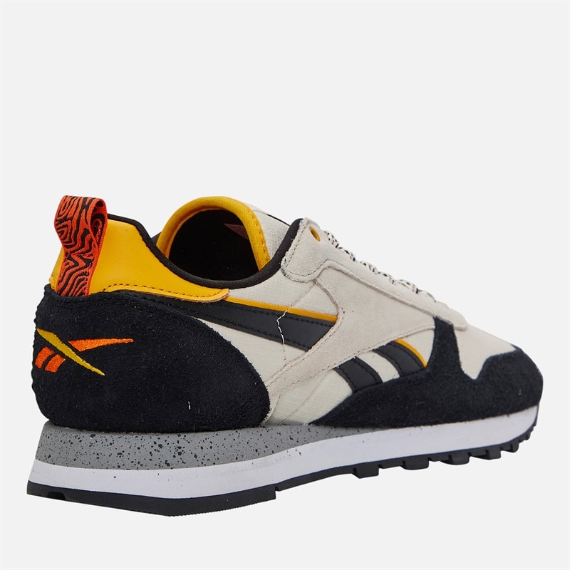 Reebok Baskets classiques en cuir Albâtre/Noir/Or Féroce - Image 5