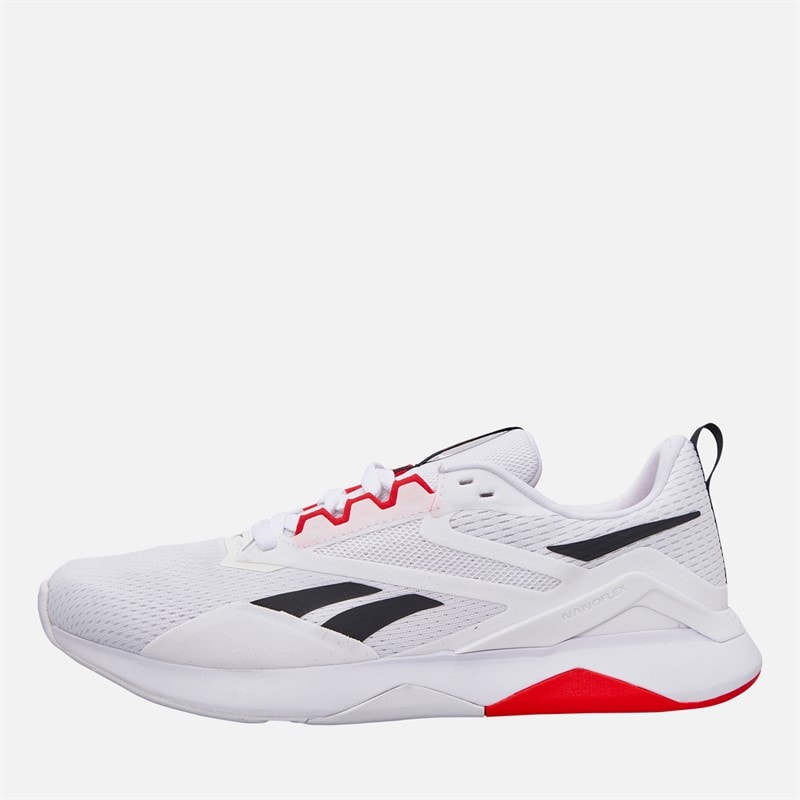 Reebok Herren Nanoflex TR 2 Trainingsschuhe Weiß/Schwarz/Energy Red