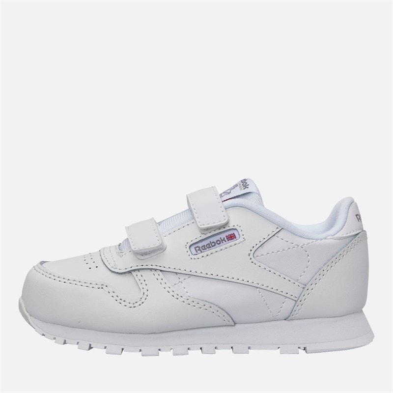 Reebok Kleinkind Klassik Leder 2V Turnschuhe Weiß/Carbon/Vector Blue