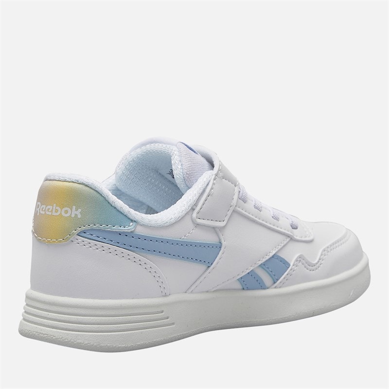 Reebok Baskets Court Advance Fille Blanc/Y2K Blue/Bleached Yellow - Image 5