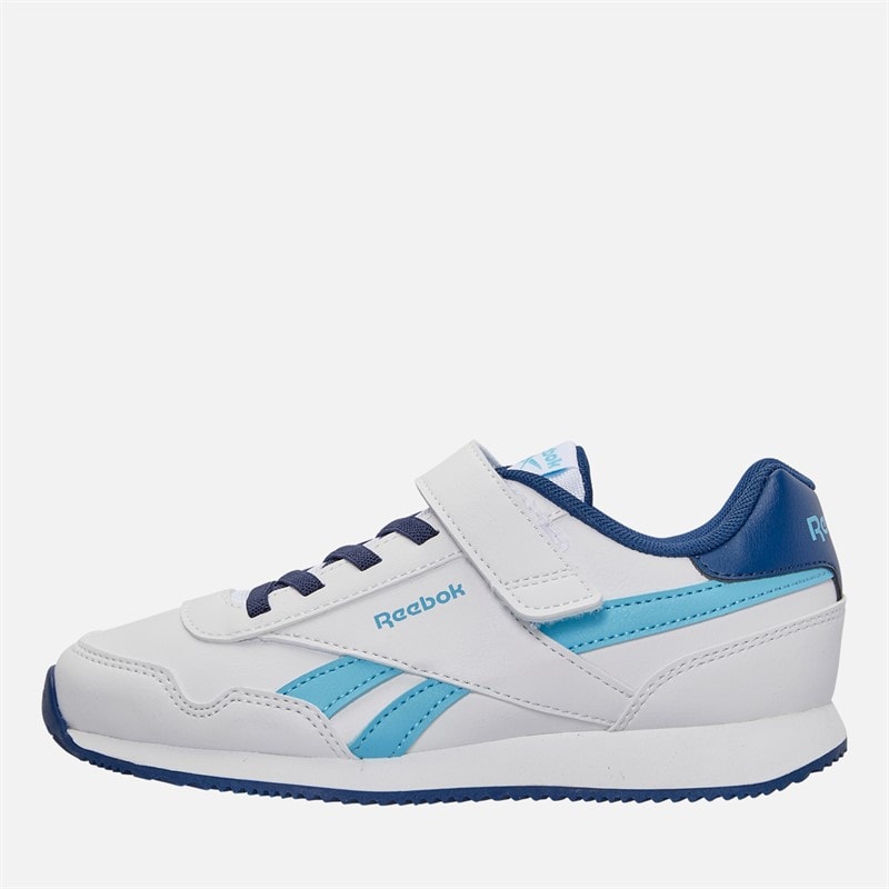 Reebok Baskets Garçon Royal Jog 3.0 Élastique et Bande Supérieure Blanc/Digital - Image 1