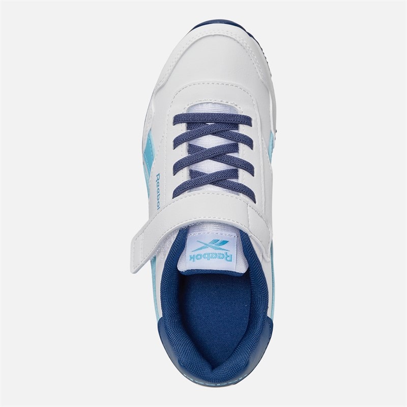 Reebok Baskets Garçon Royal Jog 3.0 Élastique et Bande Supérieure Blanc/Digital - Image 4