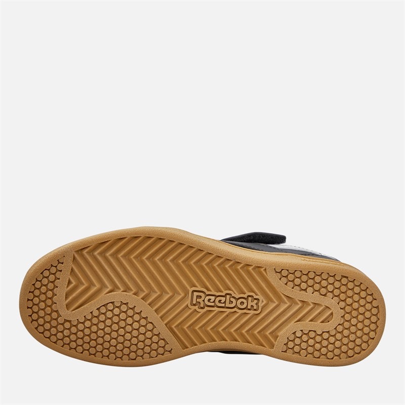 Reebok Baskets Enfant Smash Edge à Lacets Élastiques et Bride Supérieure Noir/Blanc/Gomme - Image 2