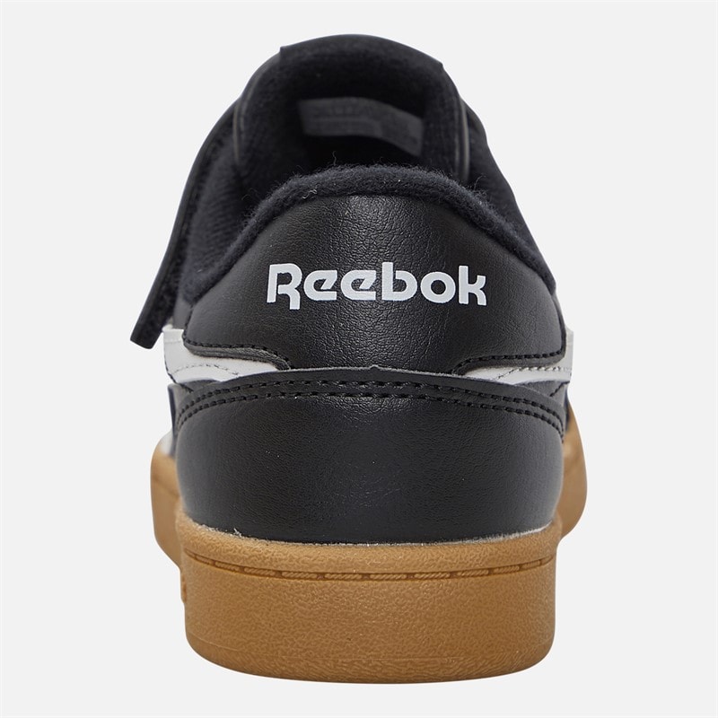 Reebok Baskets Enfant Smash Edge à Lacets Élastiques et Bride Supérieure Noir/Blanc/Gomme - Image 3