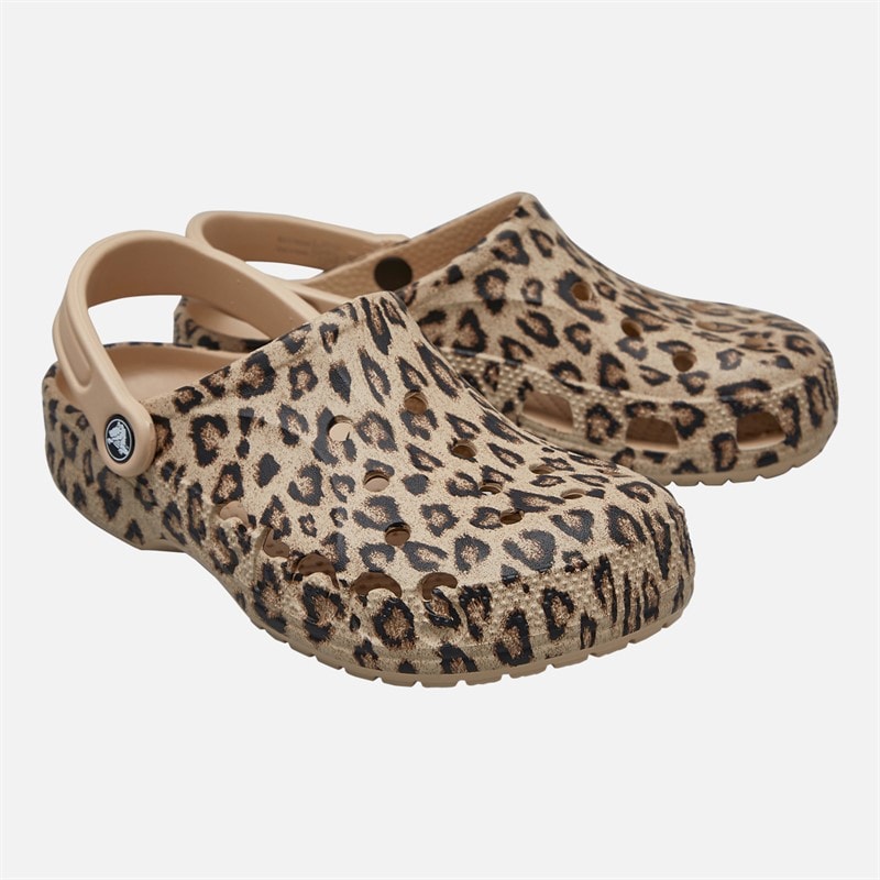 Crocs Dames Baya Seizoensgebonden Bedrukte Clog Gold/Leopard