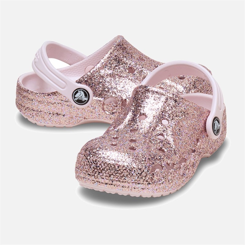 Crocs Meisjes Baya Gemengde Glitter Klompjes Nauwelijks Roze