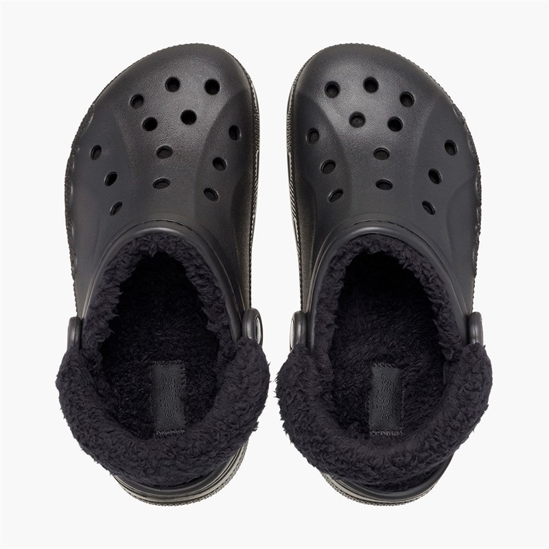 Crocs Baya gefütterte Fuzz Riemen Clogs Schwarz/Schwarz - Bild 4
