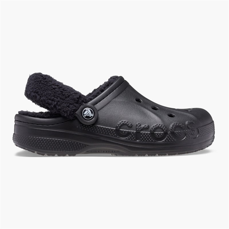 Crocs Baya gefütterte Fuzz Riemen Clogs Schwarz/Schwarz - Bild 5