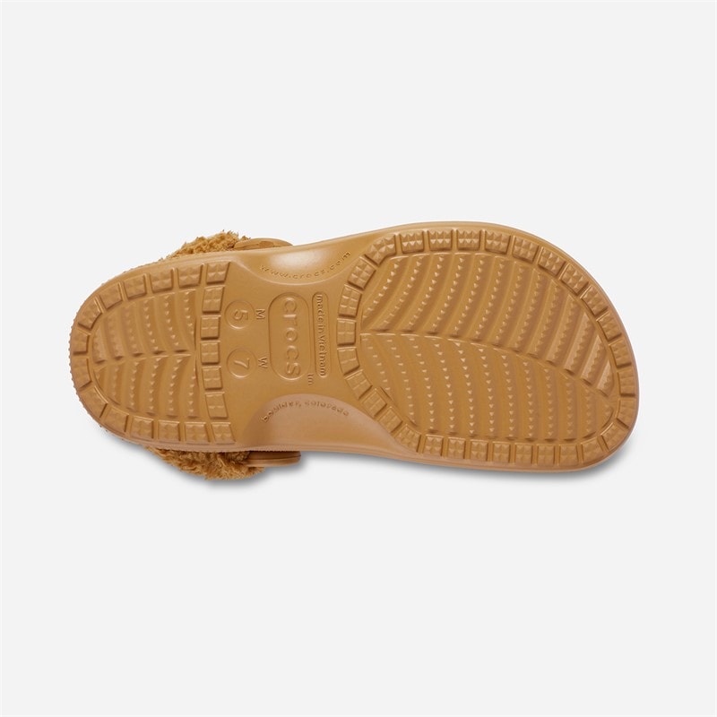 Crocs Baya gefütterte Fuzz Riemen Clogs Sand - Bild 2