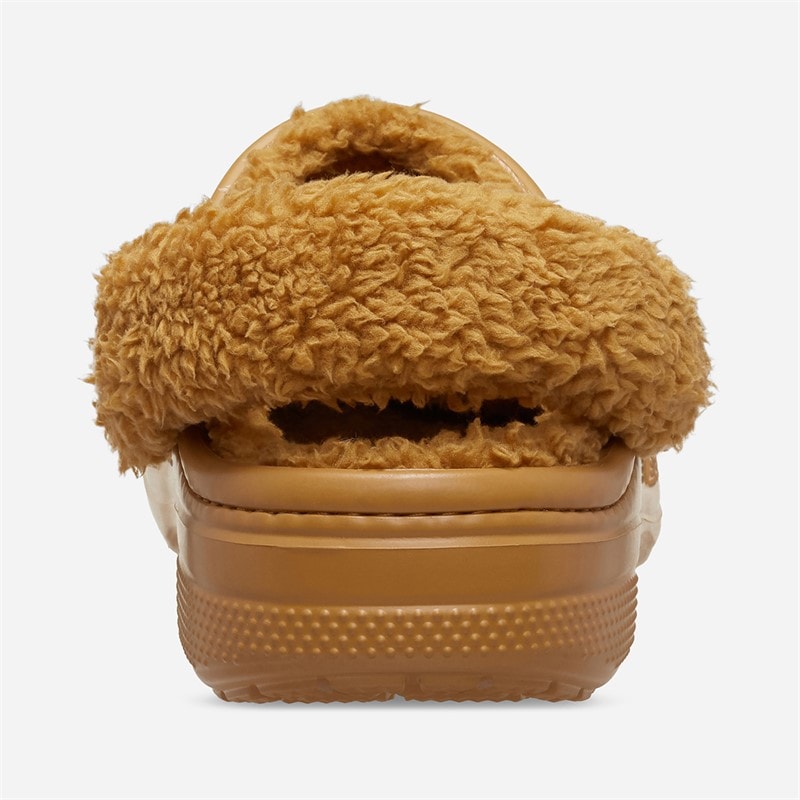 Crocs Baya gefütterte Fuzz Riemen Clogs Sand - Bild 3