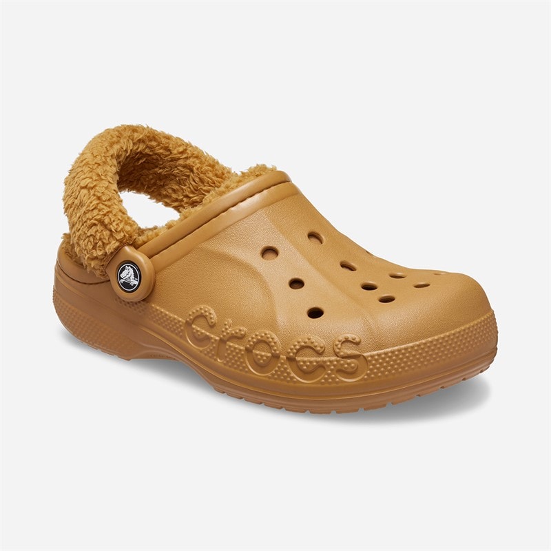 Crocs Baya gefütterte Fuzz Riemen Clogs Sand - Bild 5