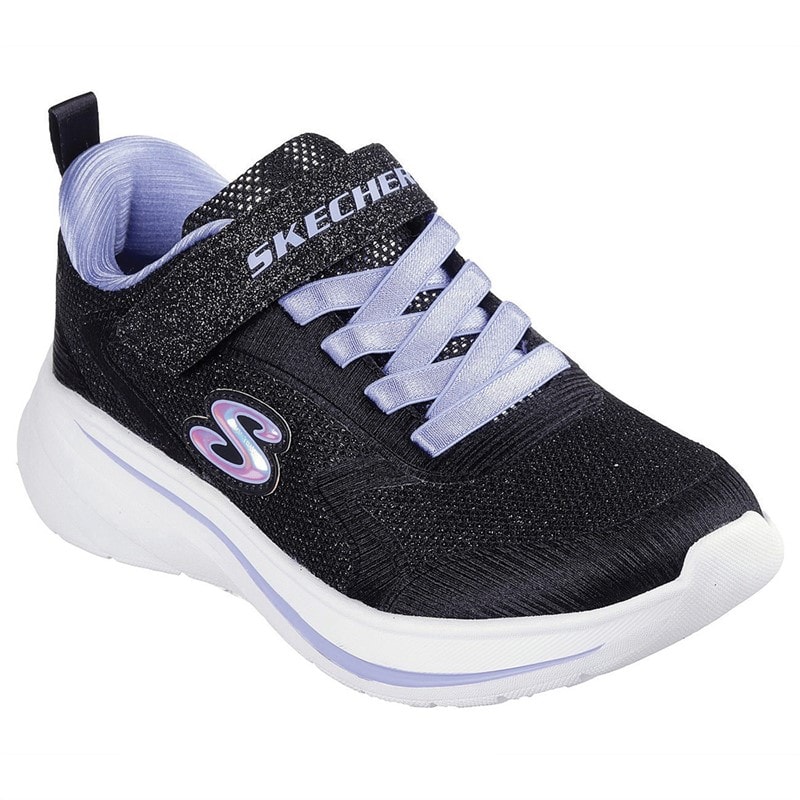 SKECHERS Dziewczęce Wave 92 Trampki Czarny – zdjęcie  3