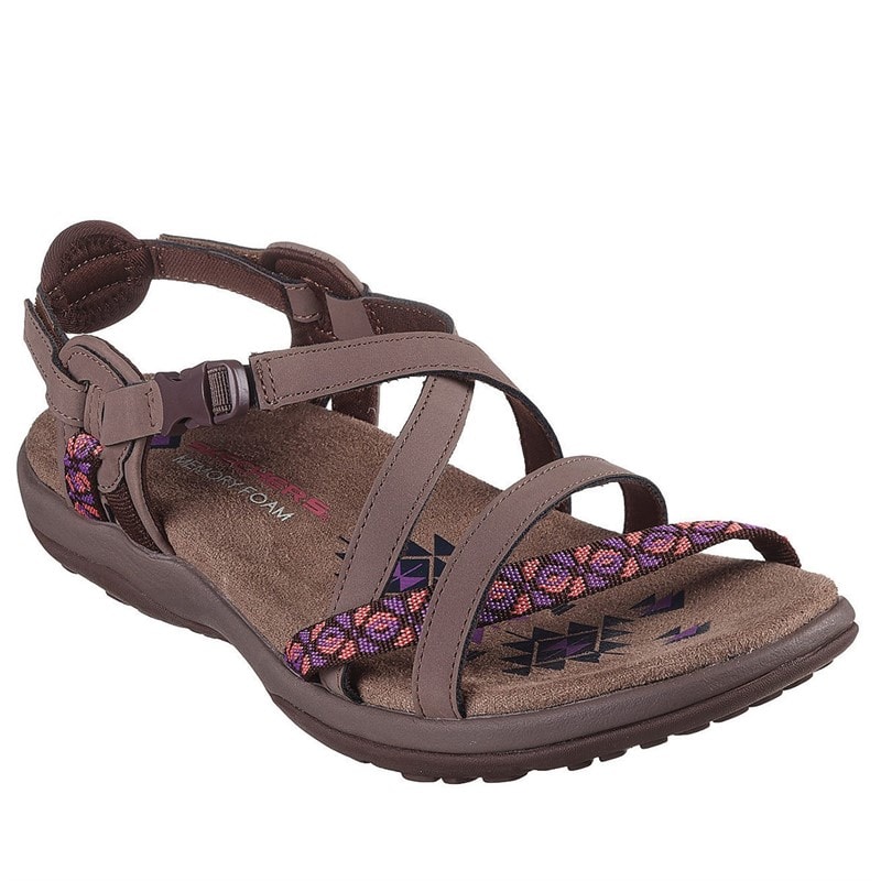 SKECHERS Dames Reggae Vacay Sandalen Bruin - Afbeelding 3