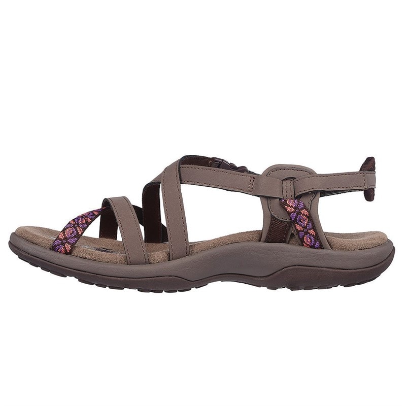 SKECHERS Dames Reggae Vacay Sandalen Bruin - Afbeelding 5