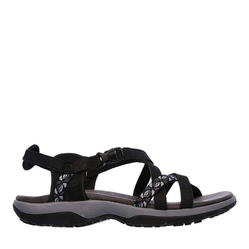 SKECHERS Dames Reggae Vacay Sandalen Zwart
