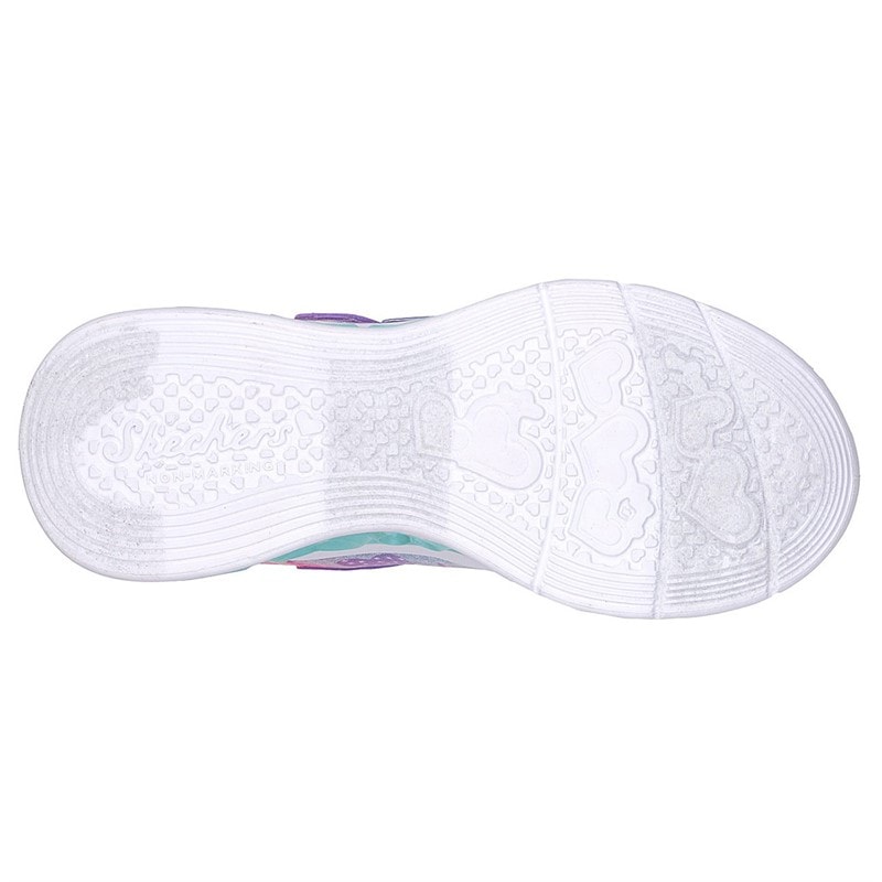 SKECHERS Flutter Heart Lights Simply Love trampki dla dziewczynki kolor fioletowy – zdjęcie  2