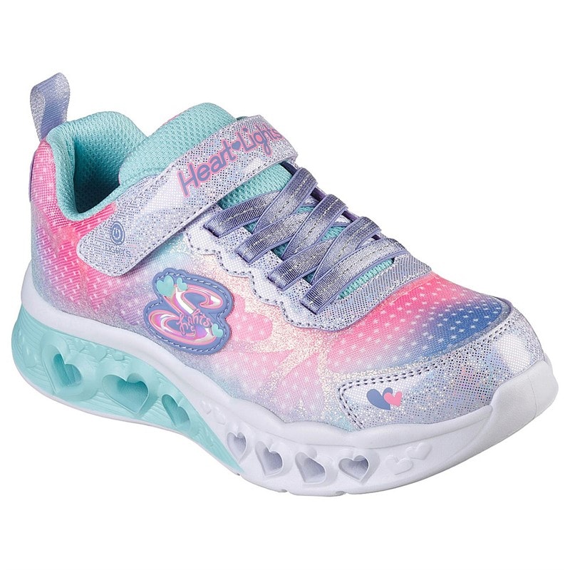 SKECHERS Flutter Heart Lights Simply Love trampki dla dziewczynki kolor fioletowy – zdjęcie  3