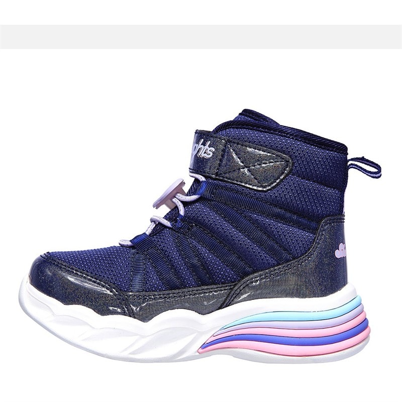 SKECHERS Bottes à talon cœur filles, briller Navy Lavender - Image 5