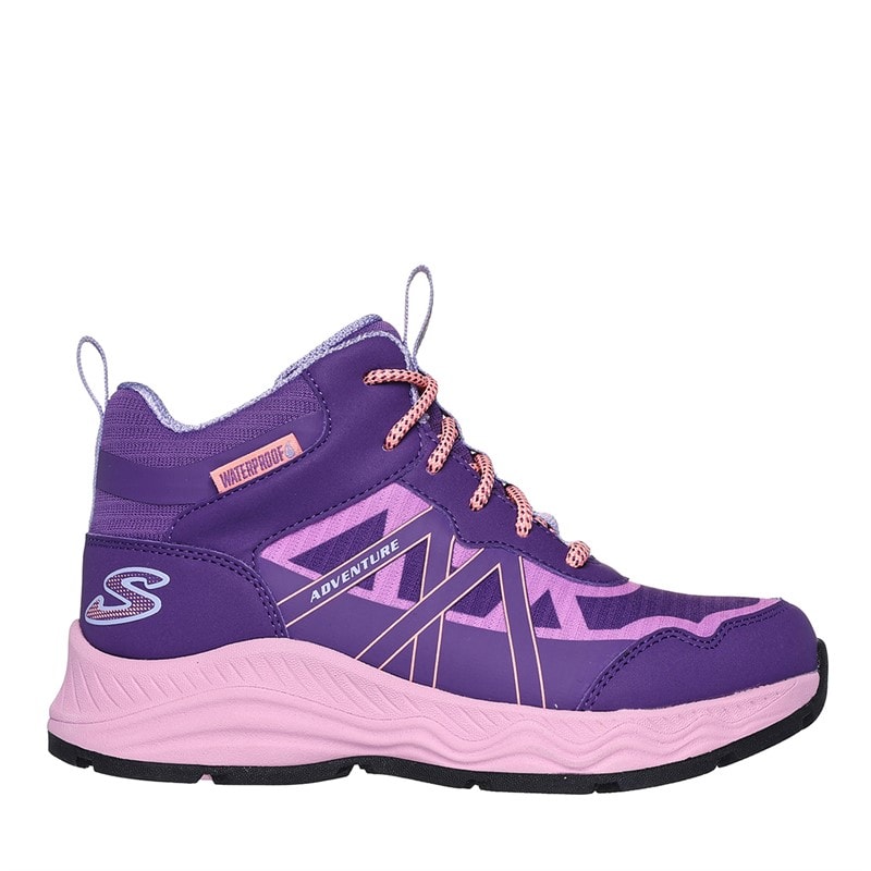 SKECHERS Meisjes Avontuur Blitz Plezier Achtervolging Waterdichte Schoenen Purple Light Blue - Afbeelding 1