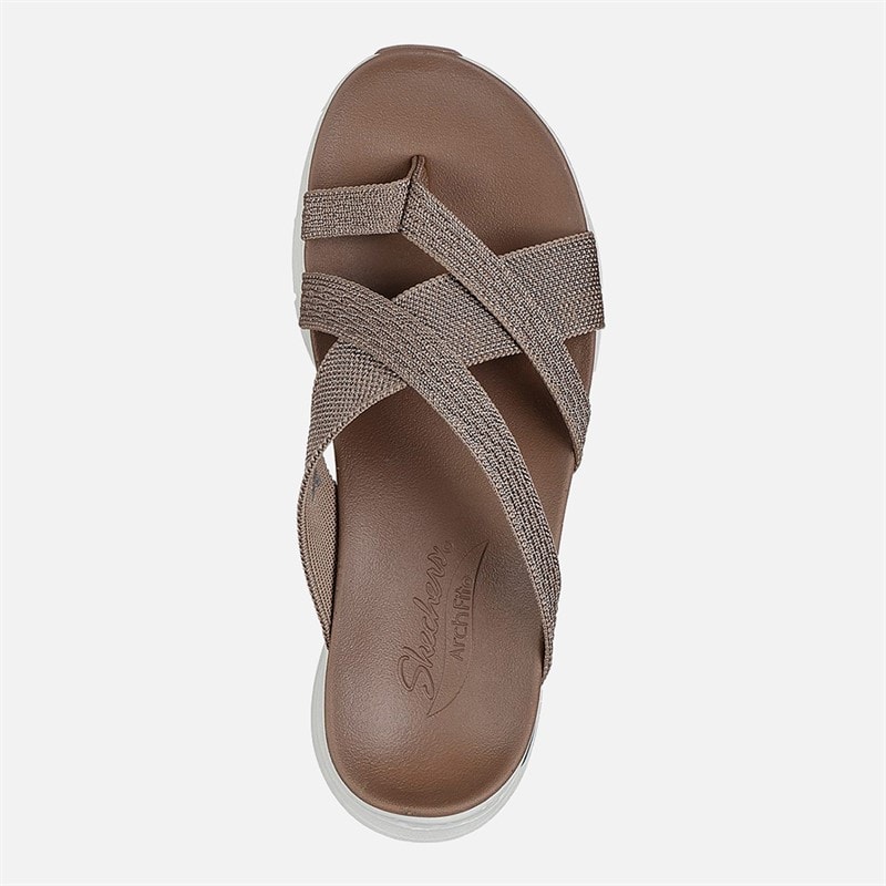 SKECHERS Dames Arch Fit Sandalen Mocha - Afbeelding 3