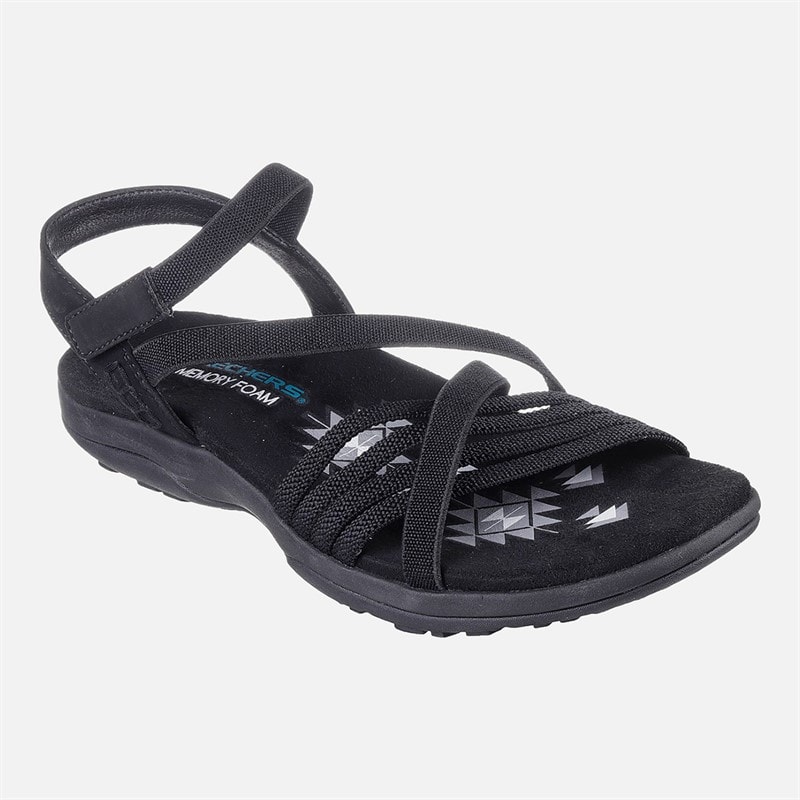 SKECHERS Dames Reggae Slim Sandalen Zwart - Afbeelding 4