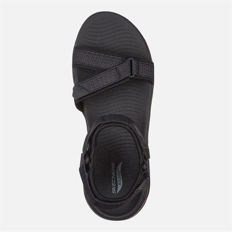 SKECHERS Dames Gowalk Arch Fit Sandalen Zwart - Afbeelding 3