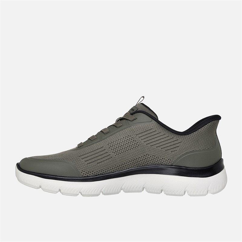 SKECHERS sneakersy Slip Ins Leyter Summits dla niego kolor Oliwkowy – zdjęcie  5
