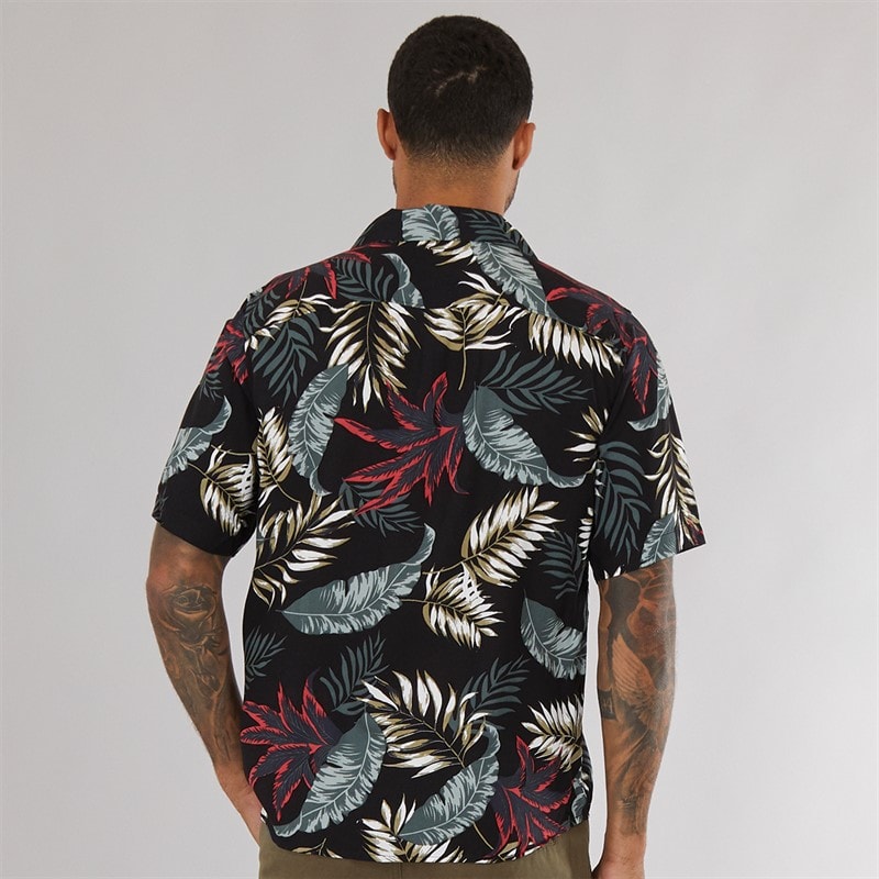 ONLY & SONS Chemise Viscose Manches Courtes Wayne Homme Noir - Image 2
