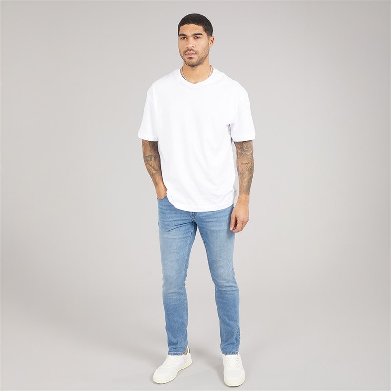 ONLY & SONS Heren Loom Slim Fit Jeans Medium Blue Denim - Afbeelding 4